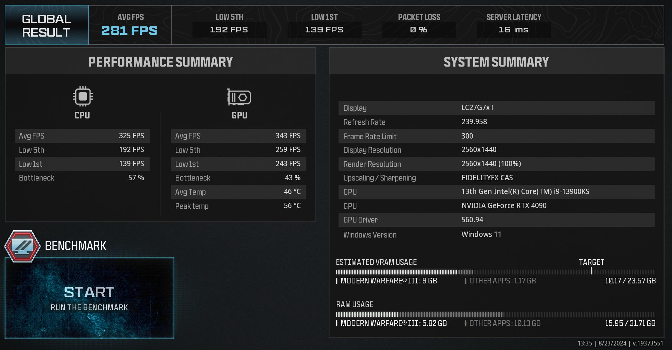 NVIDIA MW3 Before Benchmark